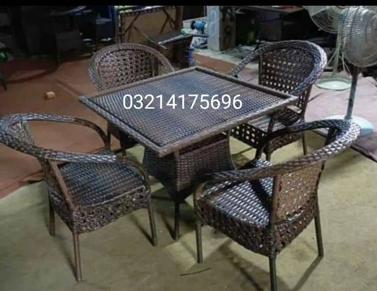 OUTDOOR GARDEN RATTAN UPVC FURNITURE SOFA SET CHAIRS TABLE UMBRELLA 5