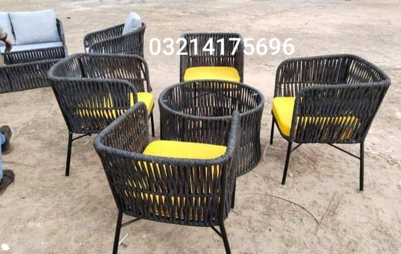 OUTDOOR GARDEN RATTAN UPVC FURNITURE SOFA SET CHAIRS TABLE UMBRELLA 9