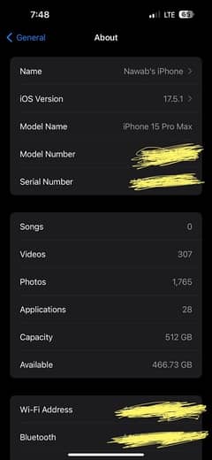 I PHONE 15 PRO MAX 512GB 100% battery health full box