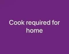 Male Cook Servant Required for Home