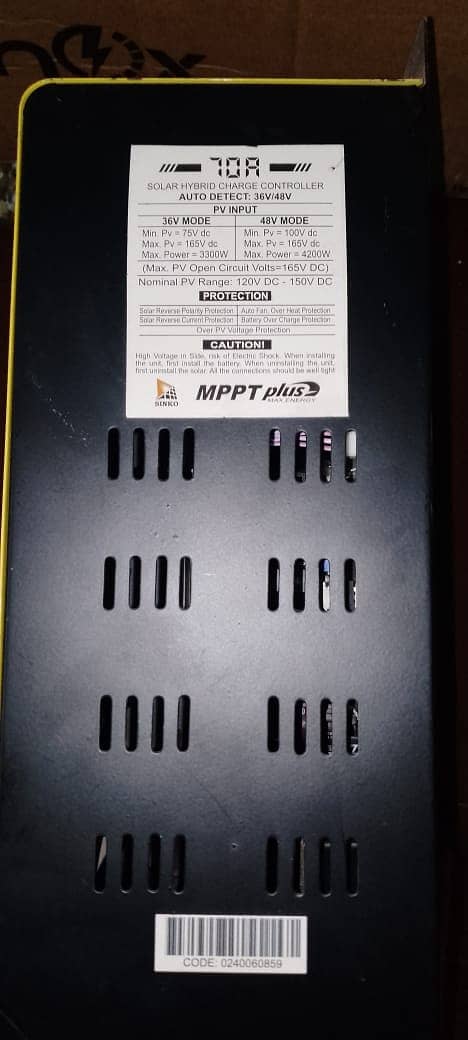 MPPT SINKO SOLAR TECH 70Amp with warranty 48W for 4 batteries. 5