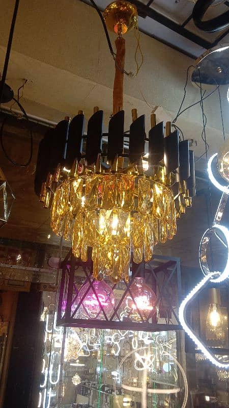 Hanging chandelier | Crystal Fanoos | Rod iron fanoos 5