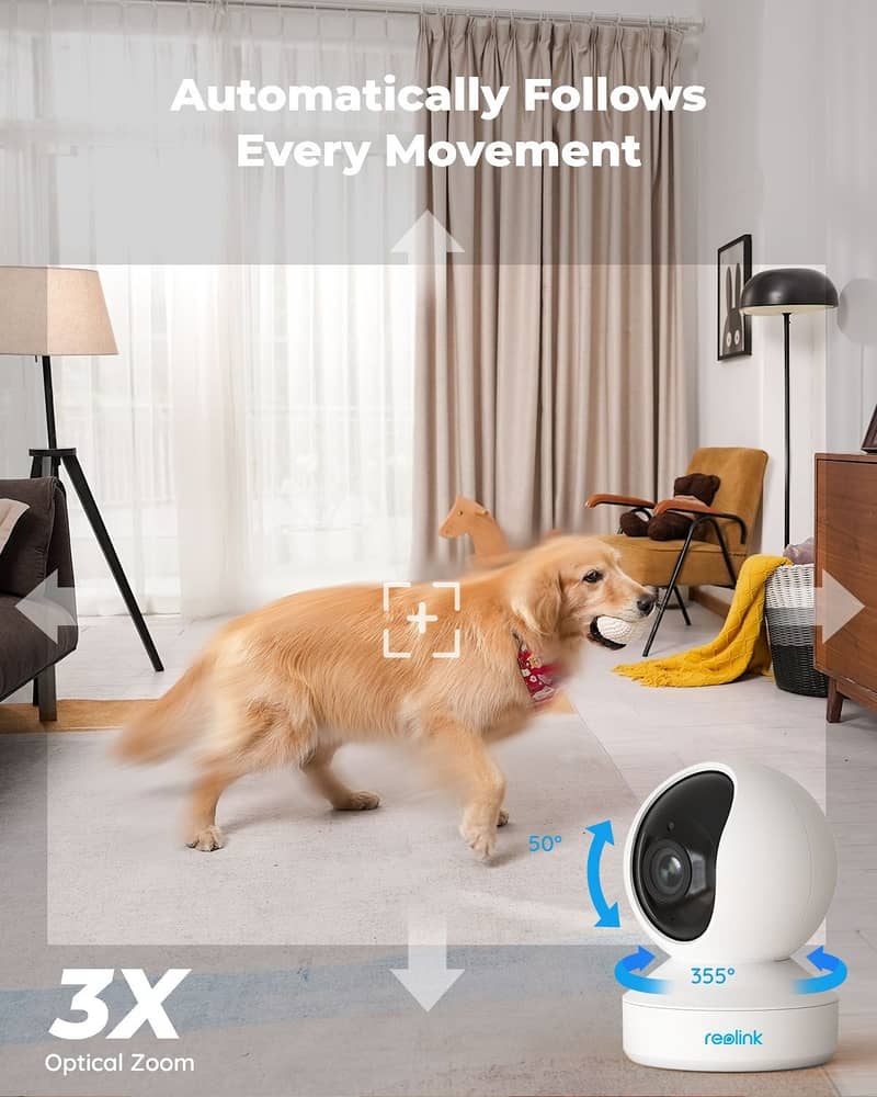 Reolink E1 Zoom 5MP Smart PTZ WiFi Indoor Camera  5MP Super HD Person 5