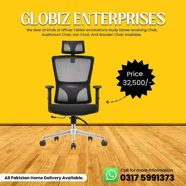 Office Chair, Chairs, Computer Chair, Revolving Chair, Study Chair 4