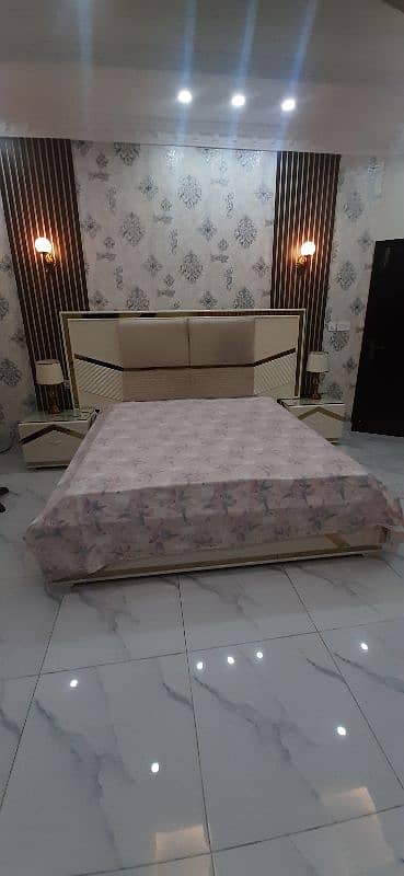 king size bed,dressing and side tables & optional chairs table set 0