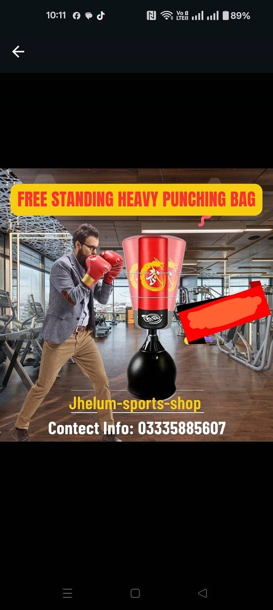 Boxing Bag / Punching Bag /Speed ball Boxing / Punching Bag with Stand 2