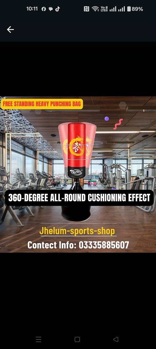 Boxing Bag / Punching Bag /Speed ball Boxing / Punching Bag with Stand 7