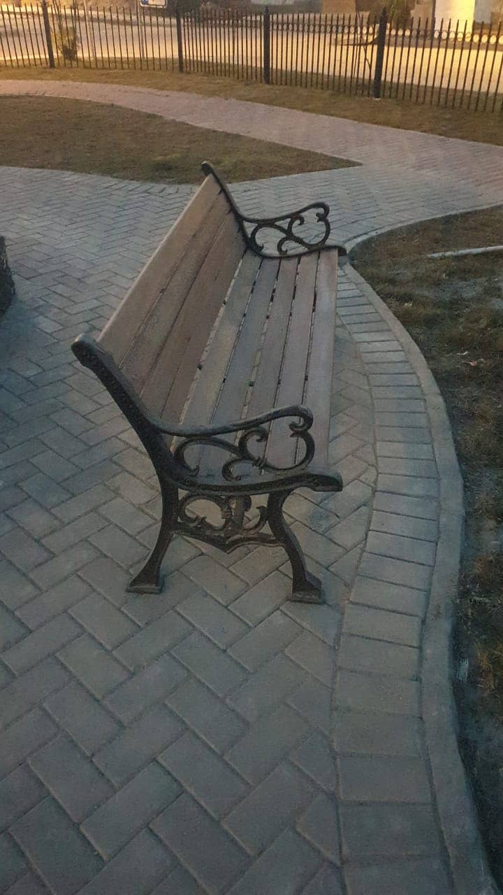 Benches-outdoor/indoor benches-Iron bench-Patio Metal Waiting Bench 10