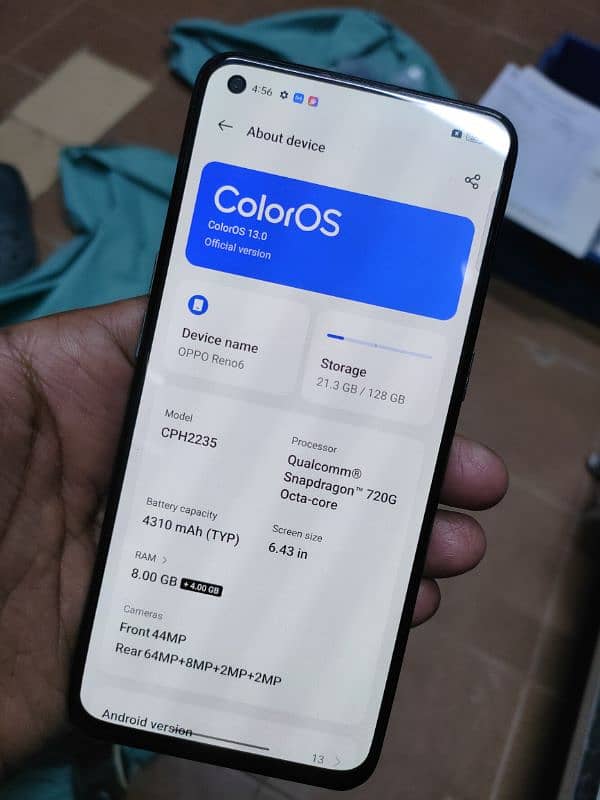Oppo Reno 6  8gb / 128gb 0