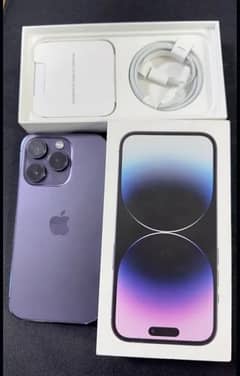 Iphone 14 Pro Factory Unlock 128GB with box and  and 93%/03061536925