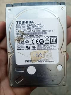 Used Toshiba Laptop Hard Drive 1TB 10/10