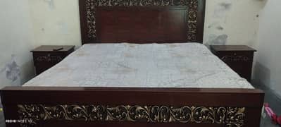 Bed available in good condition with side tables