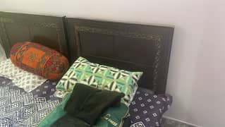 2 Single bed with foam good condition