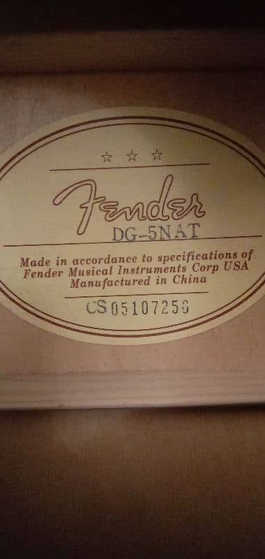 FENDER DG-5 NAT acoustic Guitar 1