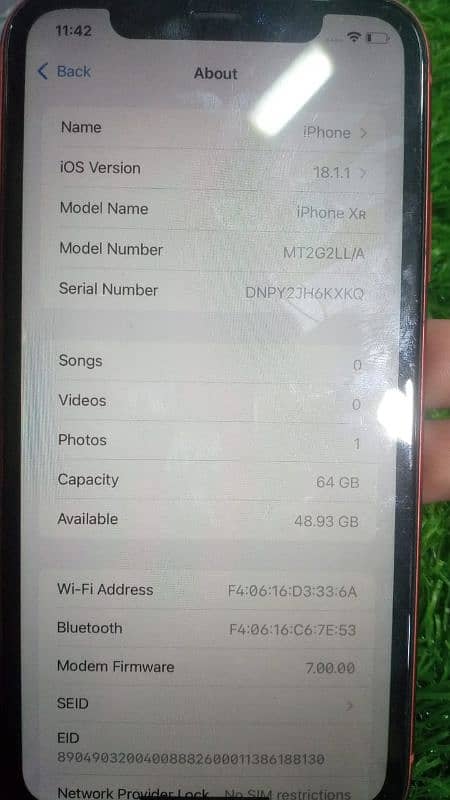 I phone XR 64GB NonPta 5