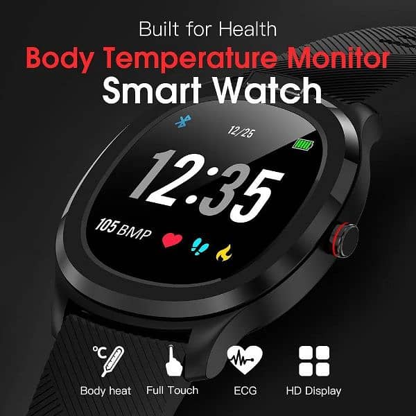 Microwear 2024 Smart Watch with Blood Pressure & Body Temperature, 0