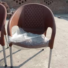 Plastic chairs set of 4 chair and table