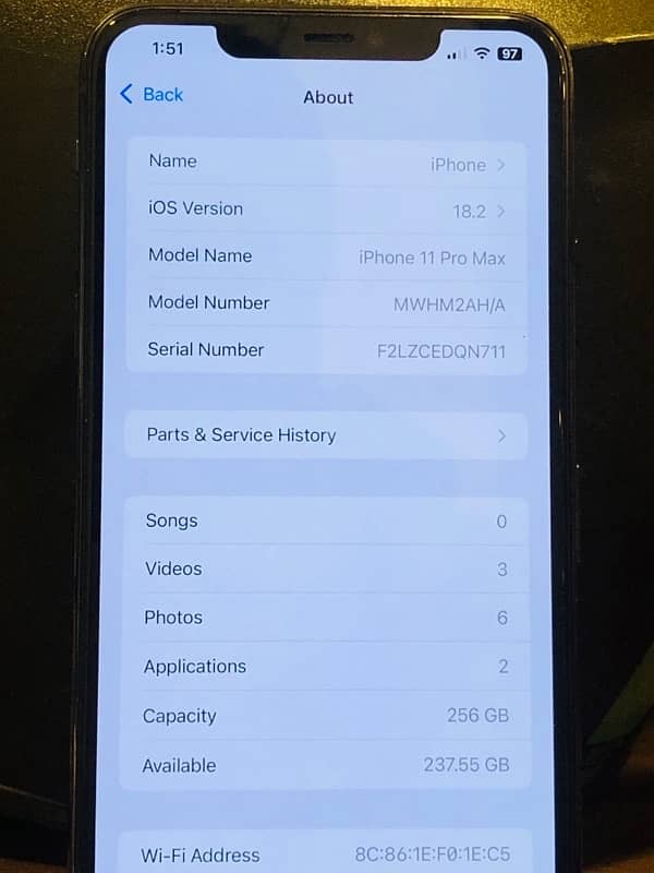 I phone 11 Pro Max 256GB 0