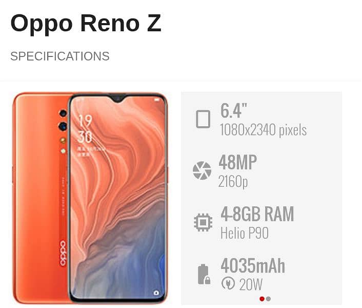 Oppo Reno Z 8/256 AMOLED Display. 6