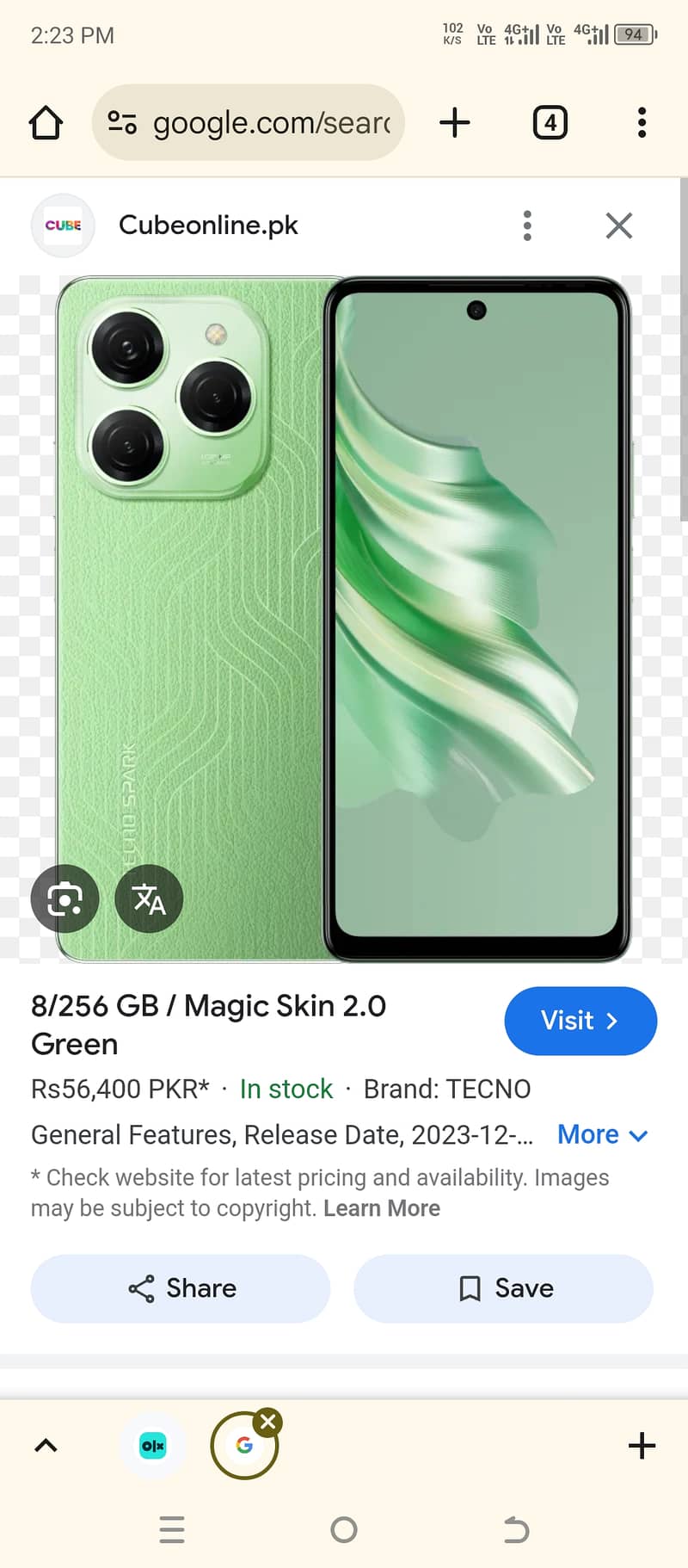 tecno spark 20 pro 16/256 0