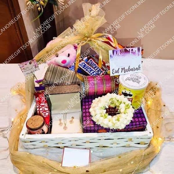 Basket For Gifting, Valanentin's, Chocolates, Toys,  Sweets, Lays 6