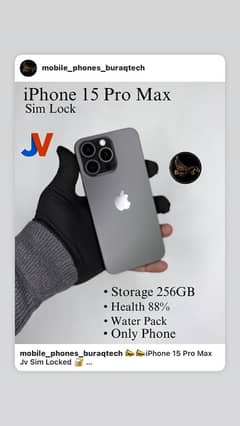 iphone 15 pro max /256gb /jv