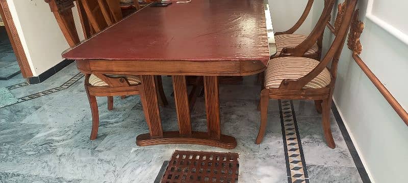 wood dining table. . . . 1