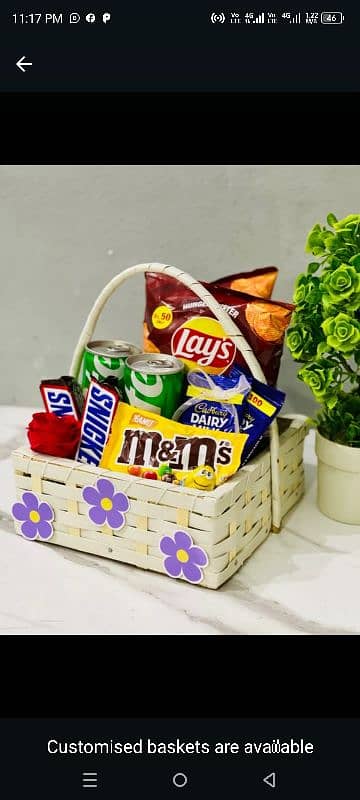 chocolate Gift Basket Flowers bouquet surprise box 0