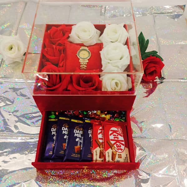 chocolate Gift Basket Flowers bouquet surprise box 3