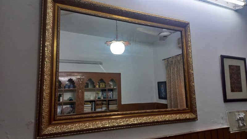 fancy golden border mirror brand new 0