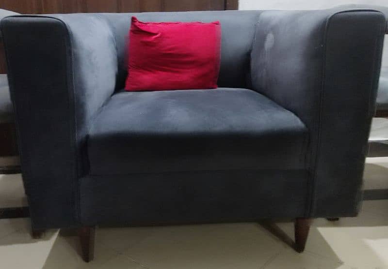 6 Seater Velvet Sofa Set (3,2,1) 1