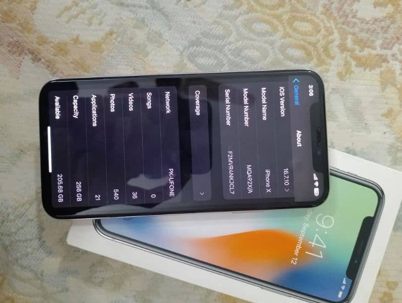 iPhone x pta approve 256 gb 6
