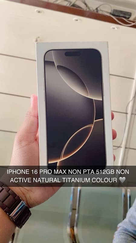 IPHONE 16 PRO MAX 512 GB NATURAL COLOUR NON ACTIVE NON PTA 0