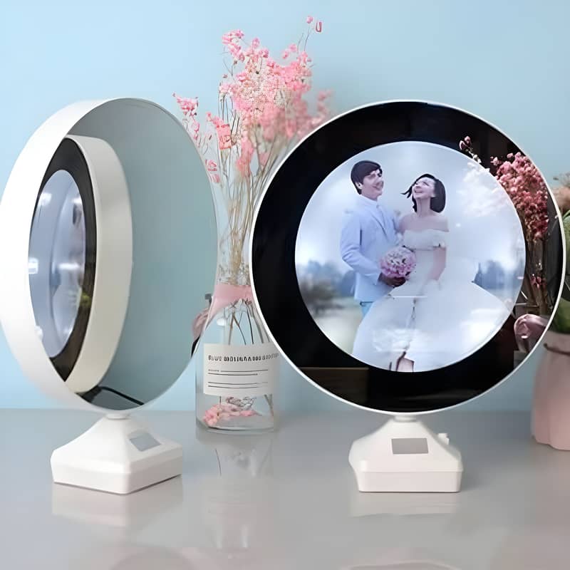 Magic mirror photo frame with led 5