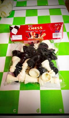 Portable Chess Set with Durable Plastic Pieces