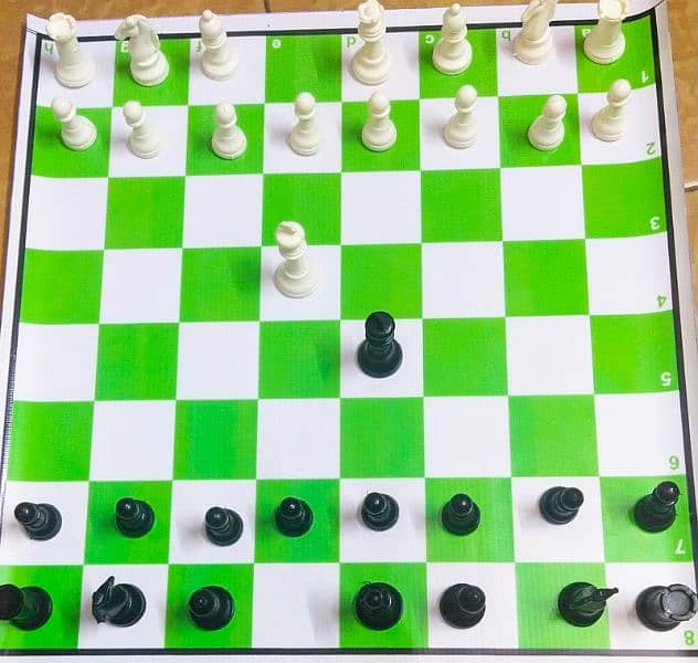 Portable Chess Set with Durable Plastic Pieces 2