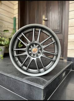 18" Volk racing rays re30 with yokohama low profile tyres