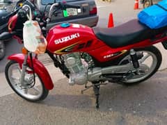 2022 Suzuki Bike 110cc, Red Color, All Punjab Number,