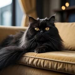 Black Persian cat