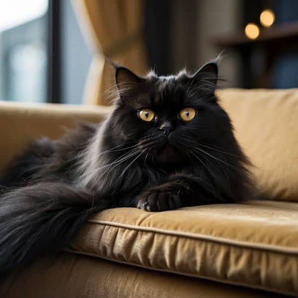 Black Persian cat 0