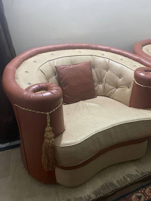 wood sofa set urgent sale 2