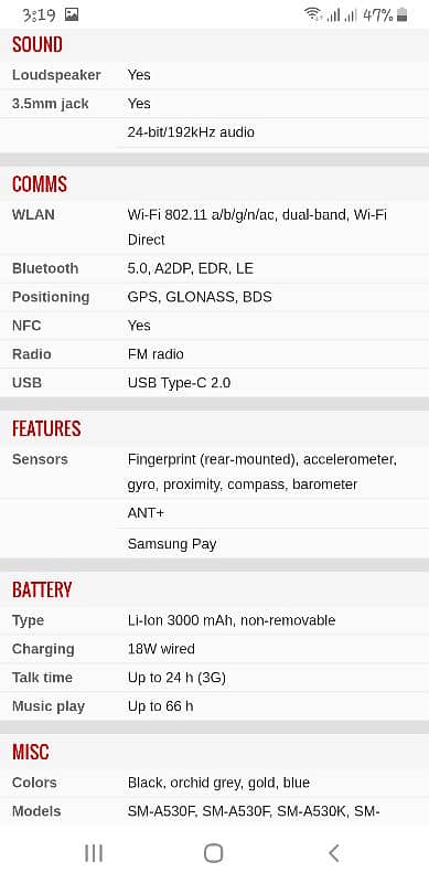 Samsung A8 | 4/64 | Amoled Display | PTA approved 12