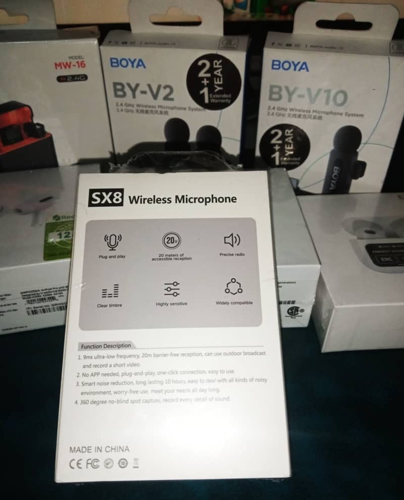  SX8 Wireless Microphone – Noise Reduction, 20m Range, Plug & Play! 2