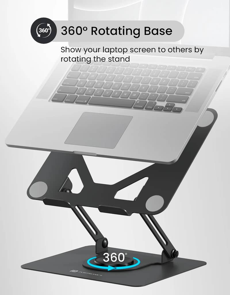 Laptop Stand 360 Degree Rotating Adjustable Portable Foldable 15 INCH 2