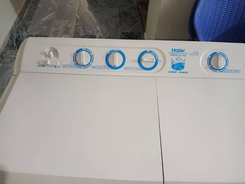 Haier Twin Tub Jumbo Power Washing Machine – Like New, With Warranty. 1