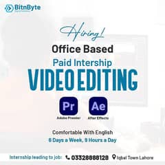 Video Editor | Male | Jobs | Intership