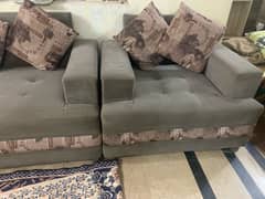 7 seater brown sofa set