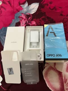 Oppo A96 Full Box Pack accessories just Like Box pack Lady used mobile