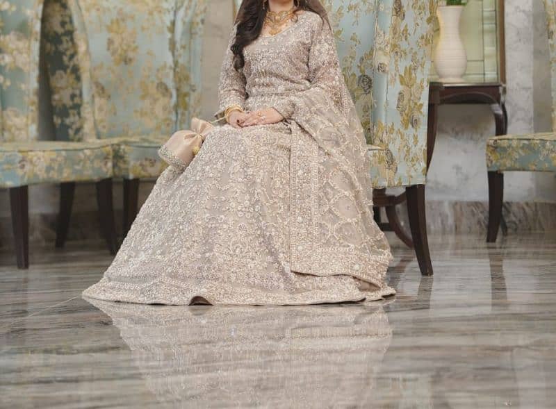 Bridal Maxi | Bridal walima Dress | Wedding Dress | bridal Walima max 1