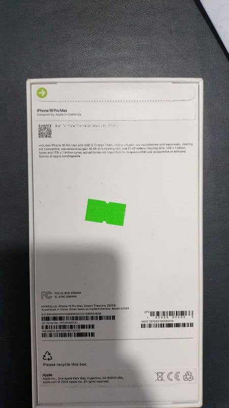 IPHONE 16 PRO MAX 256GB JV sealed pack 1